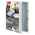 Wilson Jones View-Tab Presentation Round Ring View Binder With Tabs, 3 Rings, 1" Capacity, 11 x 8.5, White