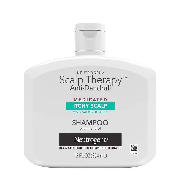 Neutrogena Scalp Therapy Anti-Dandruff Shampoo For Itchy Scalp, 2.5% Salicylic Acid With Peppermint Fragrance, 12 Fl Oz by Pasteur Pharmacy