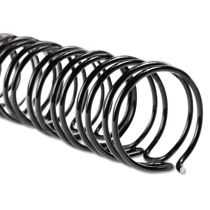 GBC WireBind Spines, 1/4" Diameter, 55 Sheet Capacity, Black, 100/Box