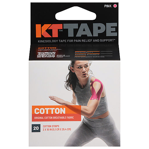 KT Tape Kinesiology Therapeutic Body Tape-Roll Of 20 Strips Pink by Pasteur Pharmacy