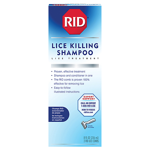 Rid Lice Killing Shampoo Contains Nit Comb Bottle - 8 Ounce by Pasteur Pharmacy