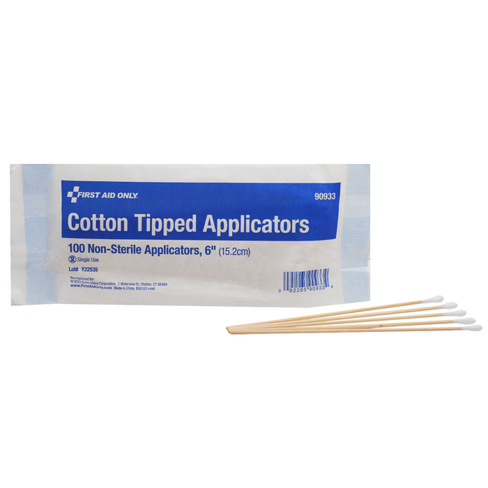 Dukal Cotton Tipped Applicators, 6" Wood Shaft, 100 Per Bag by Pasteur Pharmacy