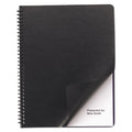 GBC Leather-Look Presentation Covers for Binding Systems, Black, 11 x 8.5, Unpunched, 200 Sets/Box