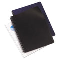 GBC Leather-Look Presentation Covers for Binding Systems, Black, 11.25 x 8.75, Unpunched, 50 Sets/Pack