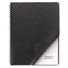 GBC Leather-Look Presentation Covers for Binding Systems, Black, 11.25 x 8.75, Unpunched, 50 Sets/Pack