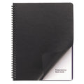 GBC Leather-Look Presentation Covers for Binding Systems, Black, 11.25 x 8.75, Unpunched, 50 Sets/Pack