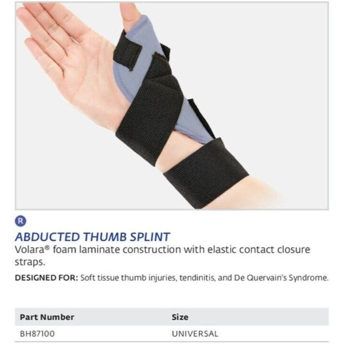 DJO Bell-Horn Abducted Thumb Splint Mild Support Universal by Pasteur Pharmacy