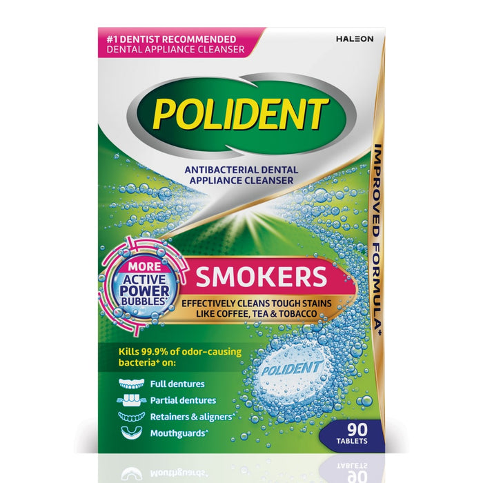 Polident Smokers Antibacterial Dental Appliance Cleanser Tablets by Pasteur Pharmacy