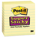 Post-it Pads in Canary Yellow, Note Ruled, 4" x 4", 90 Sheets/Pad, 6 Pads/Pack