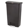 Rubbermaid Slim Jim Resin Step-On Container, Front Step Style, 18 gal, Black