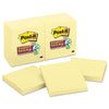 Post-it Pads in Canary Yellow, 3" x 3", 90 Sheets/Pad, 12 Pads/Pack