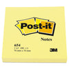 Post-it Original Pads in Canary Yellow, 3" x 3", 100 Sheets/Pad, 12 Pads/Pack