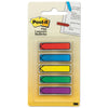 Post-it Arrow 0.5" Page Flags, Blue/Green/Purple/Red/Yellow, 20/Color, 100/Pack