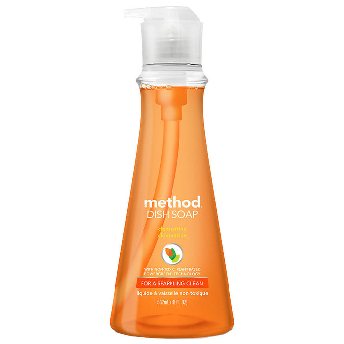 Method Products Dish Soap, Clementine, 18 Oz Pump Bottle by Pasteur Pharmacy