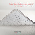 deflecto ExecuMat All Day Use Chair Mat for High Pile Carpet, 45 x 53, Wide Lipped, Clear