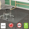 deflecto SuperMat Frequent Use Chair Mat, Med Pile Carpet, 45 x 53, Beveled Rectangle, Clear