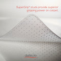 deflecto SuperMat Frequent Use Chair Mat, Medium Pile Carpet, Flat, 46 x 60, Rectangle, Clear