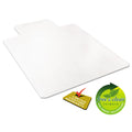 deflecto EconoMat Occasional Use Chair Mat, Low Pile Carpet, Flat, 36 x 48, Lipped, Clear