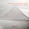 deflecto DuraMat Moderate Use Chair Mat, Low Pile Carpet, Flat, 36 x 48, Lipped, Clear