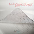 deflecto SuperMat Frequent Use Chair Mat, Med Pile Carpet, 45 x 53, Beveled Rectangle, Clear