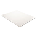 deflecto EconoMat Occasional Use Chair Mat, Low Pile Carpet, Flat, 46 x 60, Rectangle, Clear