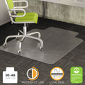 deflecto DuraMat Moderate Use Chair Mat, Low Pile Carpet, Flat, 36 x 48, Lipped, Clear
