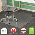 deflecto SuperMat Frequent Use Chair Mat, Med Pile Carpet, Flat, 36 x 48, Lipped, Clear
