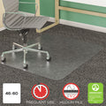 deflecto SuperMat Frequent Use Chair Mat, Medium Pile Carpet, Flat, 46 x 60, Rectangle, Clear