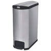 Rubbermaid Slim Jim Stainless Steel Step-On Container, End Step Style, 24 gal, Black