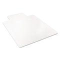 deflecto EconoMat Occasional Use Chair Mat, Low Pile Carpet, Flat, 36 x 48, Lipped, Clear