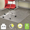 deflecto EconoMat Occasional Use Chair Mat, Low Pile Carpet, Flat, 36 x 48, Lipped, Clear