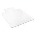 deflecto EconoMat Occasional Use Chair Mat for Low Pile Carpet, 45 x 53, Wide Lipped, Clear