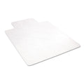 deflecto EconoMat All Day Use Chair Mat for Hard Floors, 45 x 53, Wide Lipped, Clear