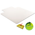 deflecto ExecuMat All Day Use Chair Mat for High Pile Carpet, 45 x 53, Wide Lipped, Clear