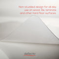 deflecto EconoMat All Day Use Chair Mat for Hard Floors, 45 x 53, Wide Lipped, Clear
