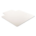 deflecto ExecuMat All Day Use Chair Mat for High Pile Carpet, 45 x 53, Wide Lipped, Clear