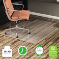 deflecto EconoMat All Day Use Chair Mat for Hard Floors, 36 x 48, Lipped, Clear