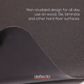 deflecto EconoMat All Day Use Chair Mat for Hard Floors, 45 x 53, Rectangular, Black