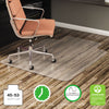 deflecto EconoMat All Day Use Chair Mat for Hard Floors, 45 x 53, Wide Lipped, Clear