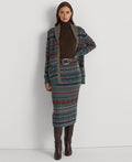 LAUREN RALPH LAUREN Fair Isle Wool-Blend Pencil Skirt by Vanessa Jane