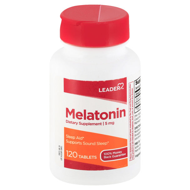Leader Melatonin Dietary Supplement 5 Mg Tablets by Pasteur Pharmacy