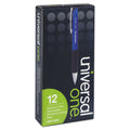Universal Comfort Grip Ballpoint Pen, Retractable, Medium 1 mm, Blue Ink, Blue Barrel, Dozen