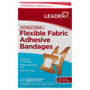 Leader Adhesive Bandages Fabric Antibacterial Assorted 20Ct