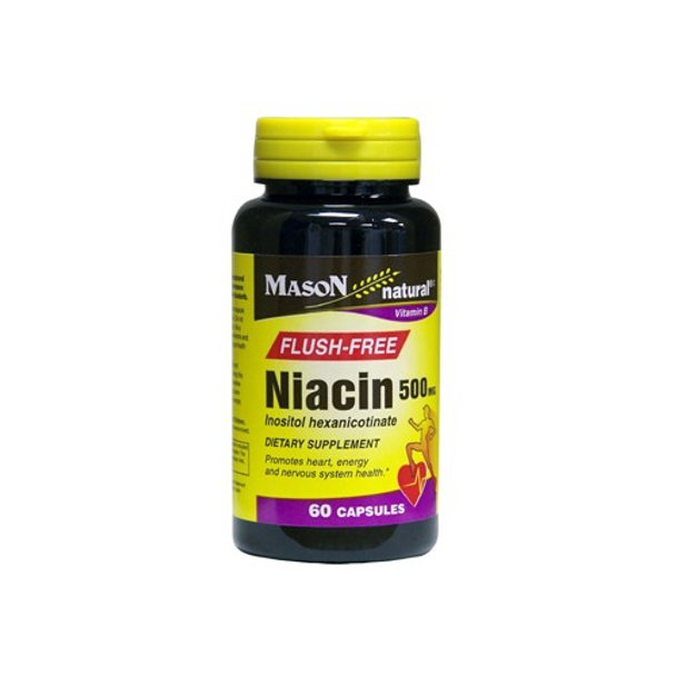 Mason Natural Niacin Flush-Free 500 mg – 60 Capsules by Pasteur Pharmacy