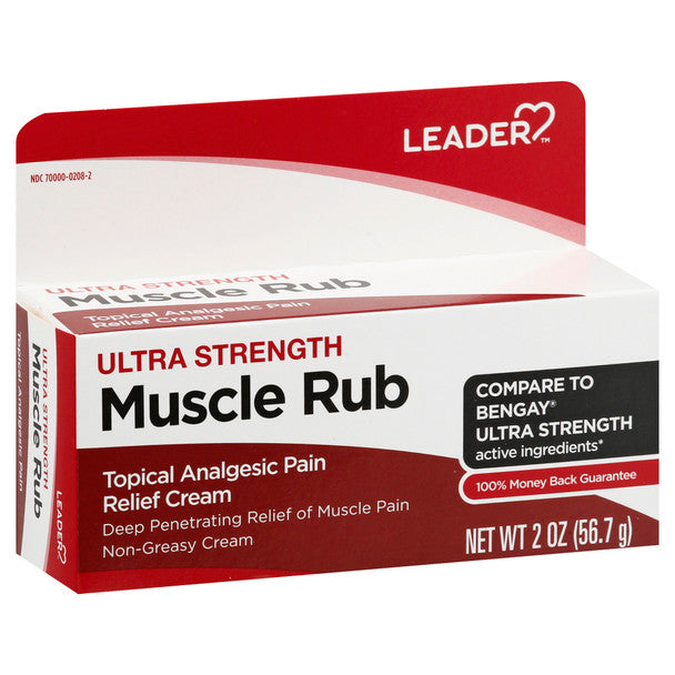 Leader Muscle Rub, Ultra Strength, 2 Oz by Pasteur Pharmacy