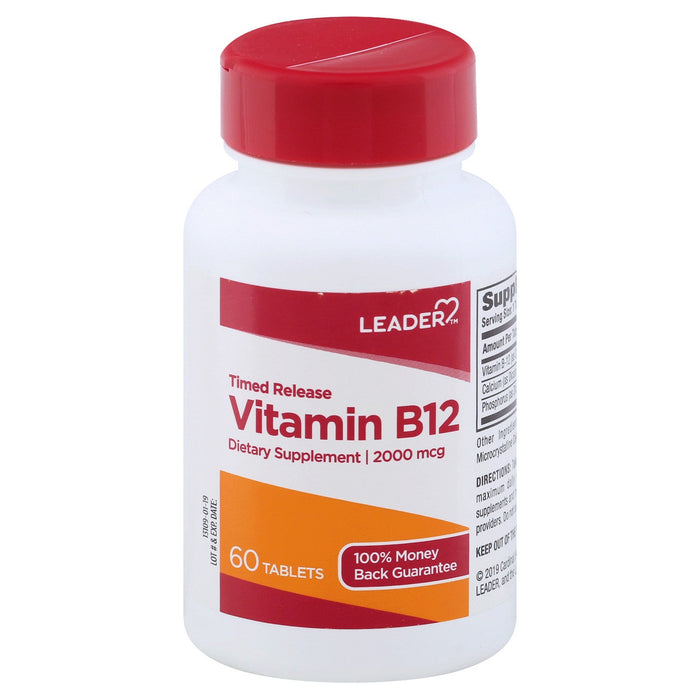 Leader(Tm) Vitamin B12, 2000 Mcg Time Release Tablet 60 Ea by Pasteur Pharmacy