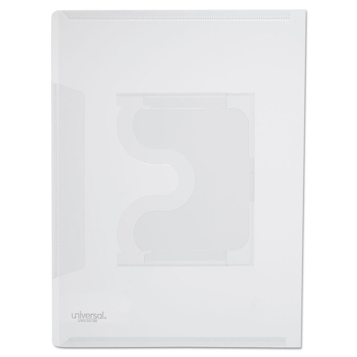 Universal Transparent Deluxe Locking Project Files with CD-ROM Holder, Letter Size, Clear, 25/Pack