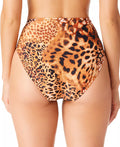 Bar Iii Womens Glam Cheetah High-Rise Swim Bottoms, Size Small by Vanessa Jane