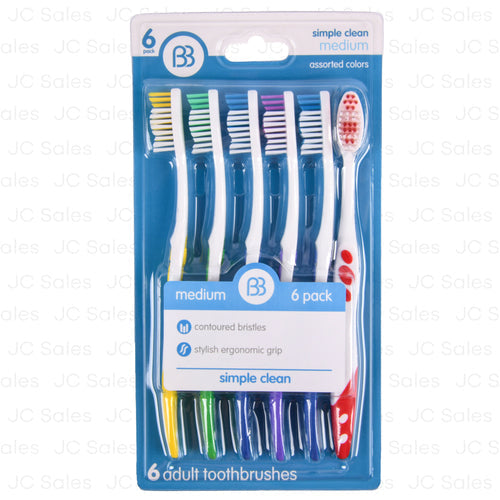 Brush Buddies Simple Clean Toothbrush Medium -- 12 Per Box by Pasteur Pharmacy
