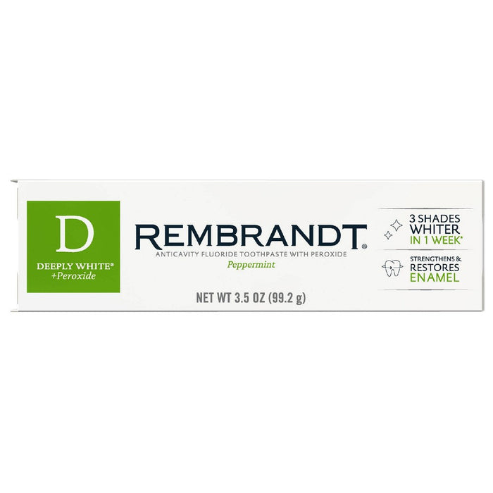 Rembrandt Deeply White & Peroxide Whitening Toothpaste - Peppermint by Pasteur Pharmacy